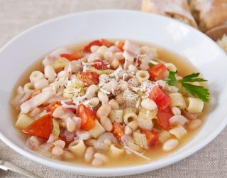 a bowl of Pasta Fagiole