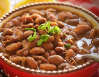 a bowl of Slow Cooker Pink Beans