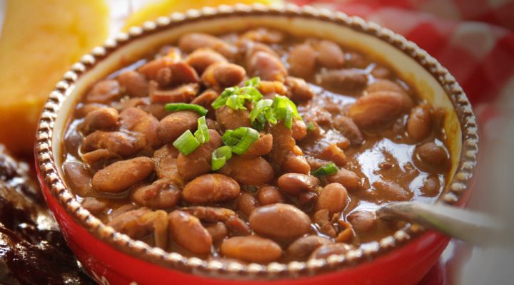 a bowl of Slow Cooker Pink Beans