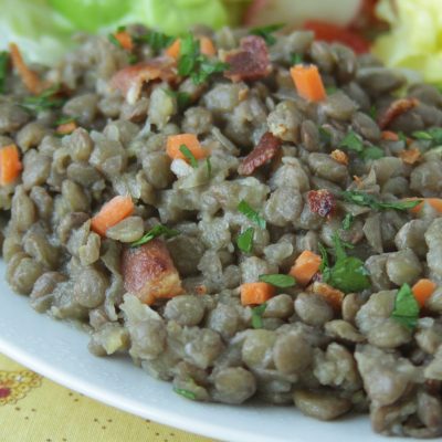 a plate of LH Savory Lentils