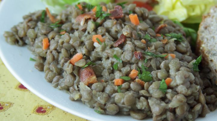 a plate of LH Savory Lentils