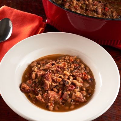 a plate of Slow Cooker Spicy Blackeye Peas