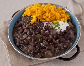 a bowl of cuban black beans