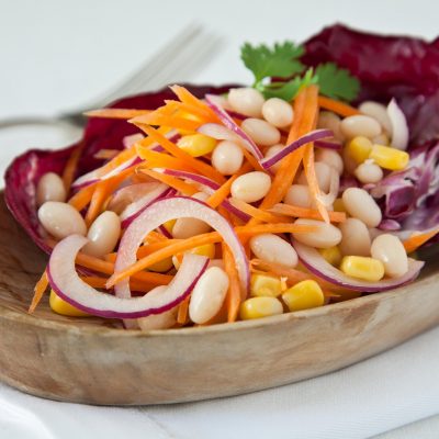 a plate of Corn and Navy Bean Salad