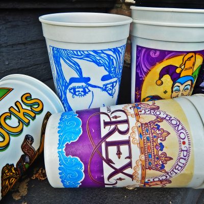 Mardi Gras Cups Stacked