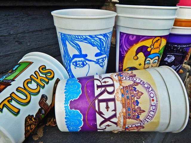 Mardi Gras Cups Stacked