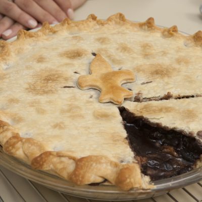 a close up of a plate of Blapple Pie from ProStart Contest