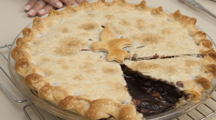 a close up of a plate of Blapple Pie from ProStart Contest