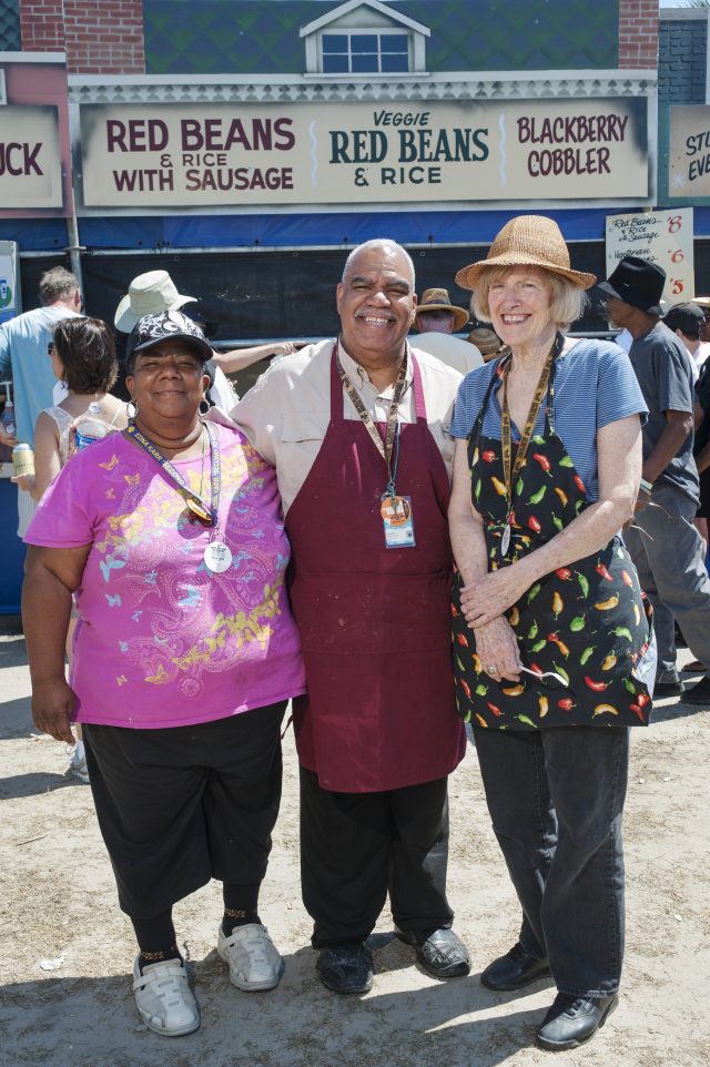 Judy Burks, Morris Douglas, and Pam Douglas