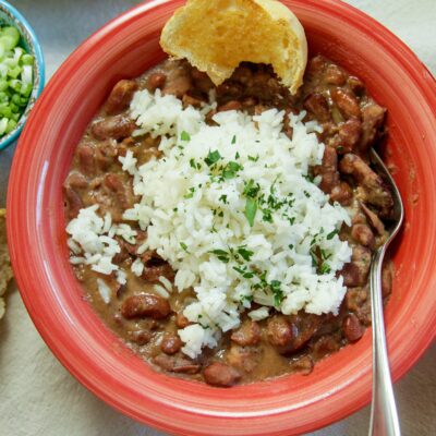 Red Beans & Rice Cooked with Slow Cooker