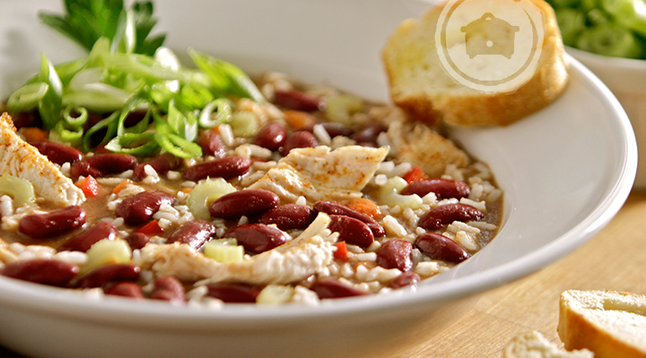 Slow Cooker Creole Chicken and Red Bean Gumbo