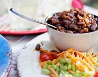 Slow Cooker Bourbon Maple BBQ Beans