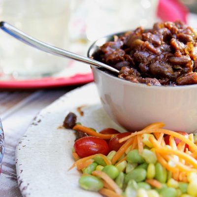 Slow Cooker Bourbon Maple BBQ Beans