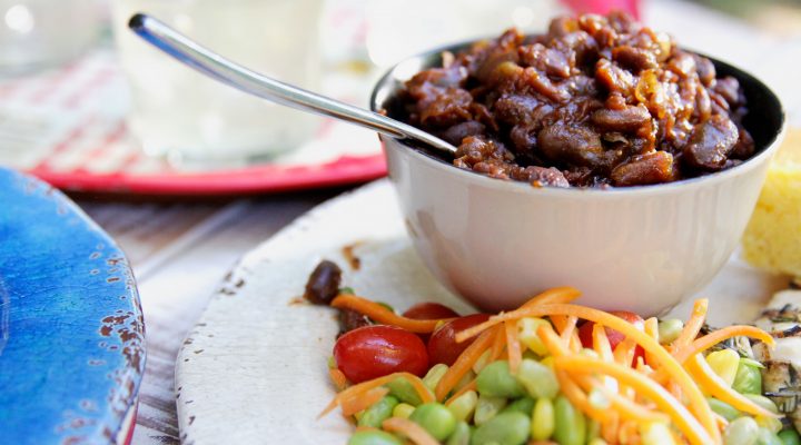 Slow Cooker Bourbon Maple BBQ Beans