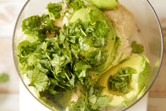 Ingredients for Avocado Cilantro Hummus