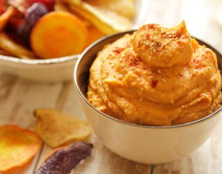 Spicy Sweet Potato Hummus recipe from Camellia