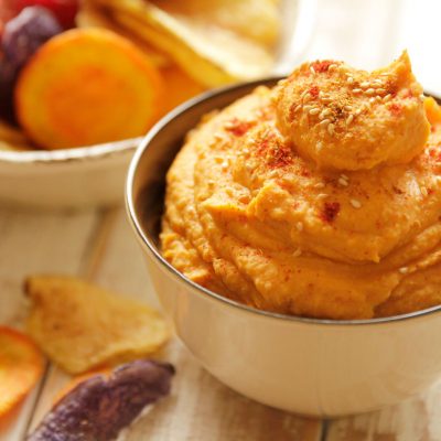 Spicy Sweet Potato Hummus recipe from Camellia