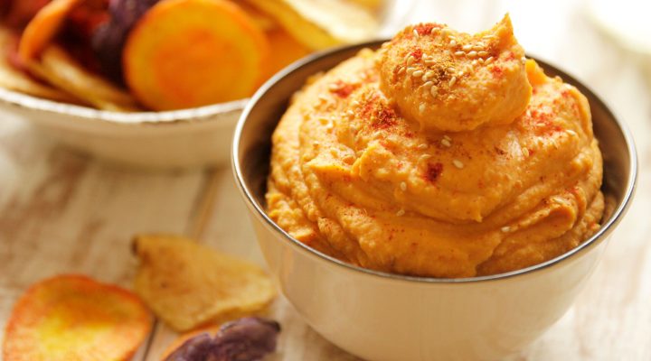 Spicy Sweet Potato Hummus recipe from Camellia