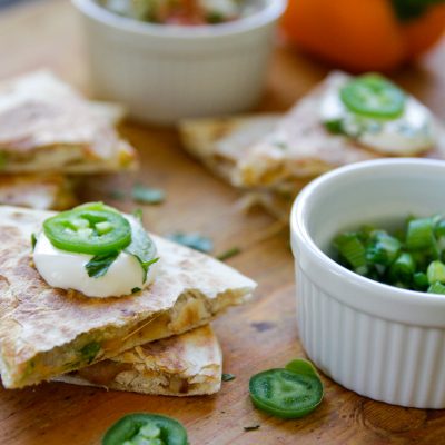 bean qusedilla being prepped to go in a school lunch box