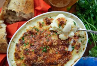 a top down view of a holiday side dish