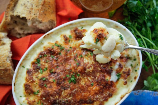 a top down view of a holiday side dish