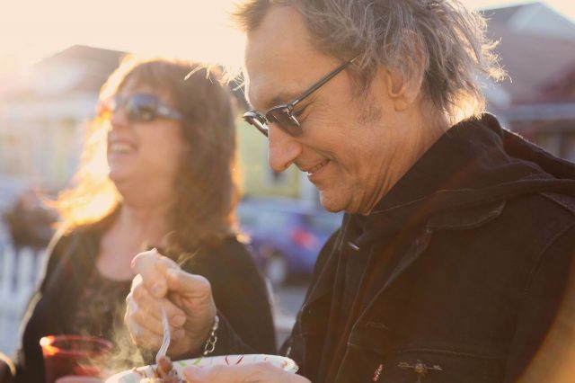 Gary and Debra Enjoying red beans & rice