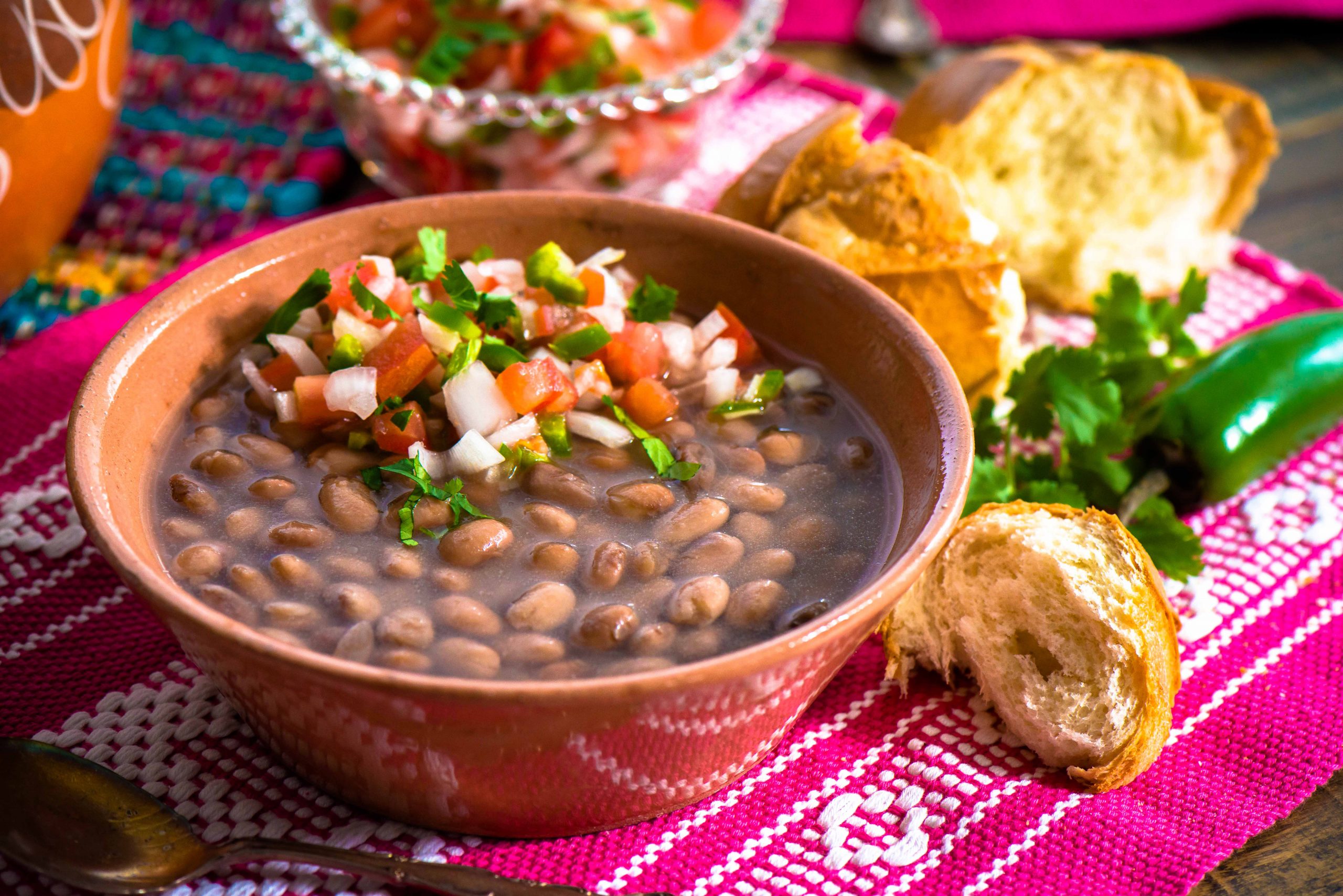 Drain the beans once they are cooked. Recipe: Frijoles de Olla