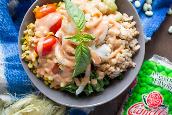 a bowl of lima beans buddha