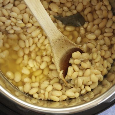 an instant pot full of white beans
