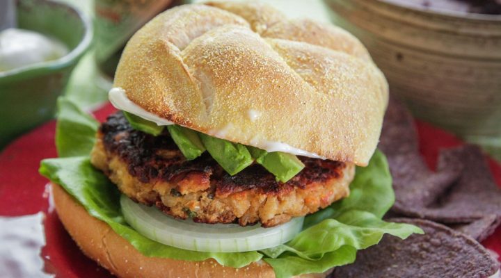 a white bean veggie burger