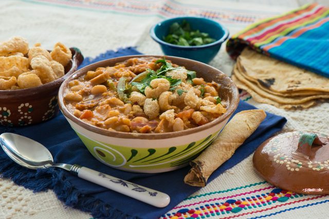 a bowl of Frijoles Charros