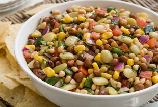 a bowl of cowboy caviar