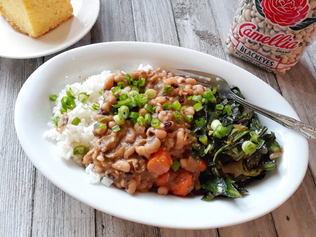 The Best Meatless Black Eyed Peas & Rice