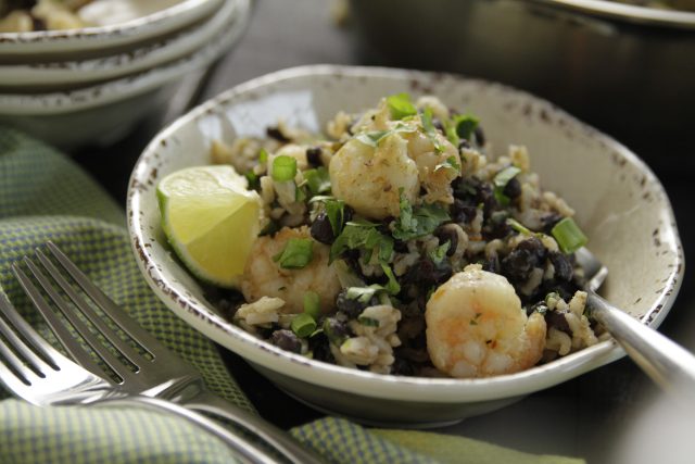 Shrimp & Black Bean Skillet Casserole