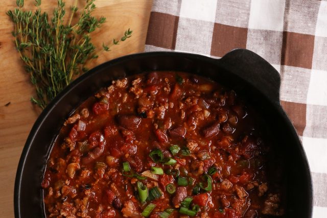 Creole-Style Pork & Red Bean Chili