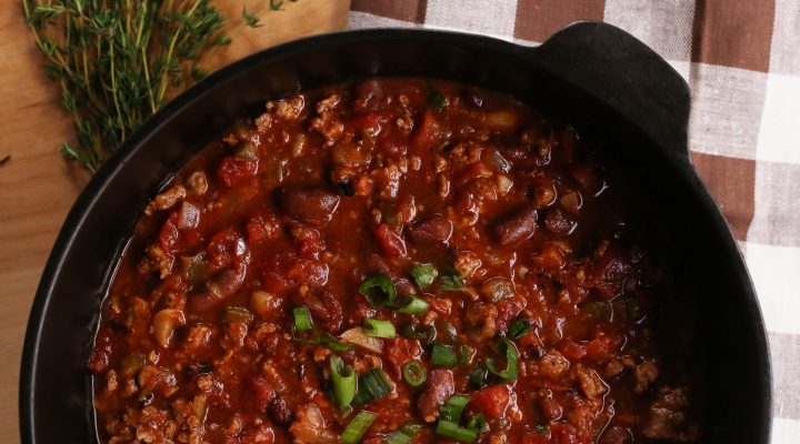 Creole-Style Pork & Red Bean Chili