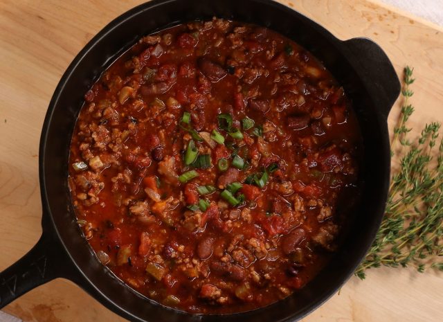 Creole-Style Pork & Red Bean Chili