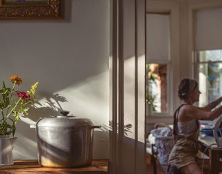 Chef Melissa Martin's Mosquito Supper Club with her grandma's Magnalite pot in foreground