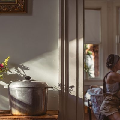 Chef Melissa Martin's Mosquito Supper Club with her grandma's Magnalite pot in foreground