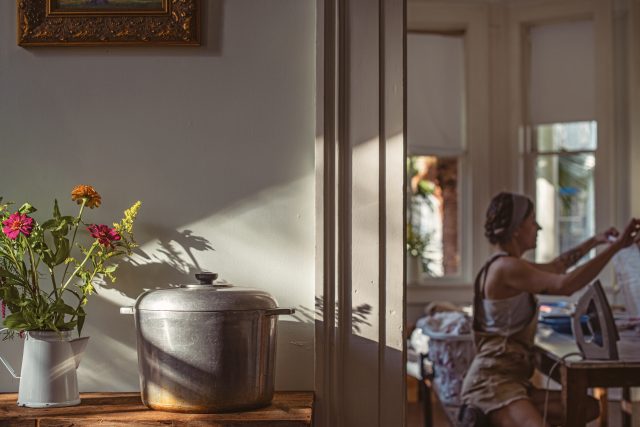 Chef Melissa Martin's Mosquito Supper Club with her grandma's Magnalite pot in foreground