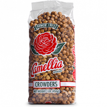 the front of a package of camellia brand crowders