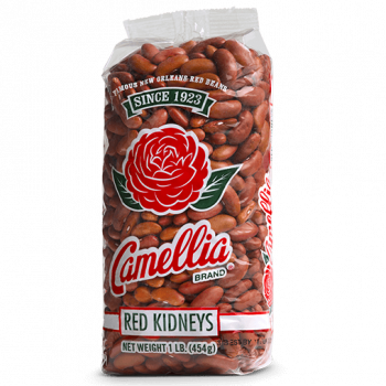 the front of a package of camellia brand red kidneys