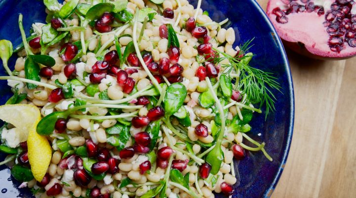 a bowl of bedazzled lady cream peas