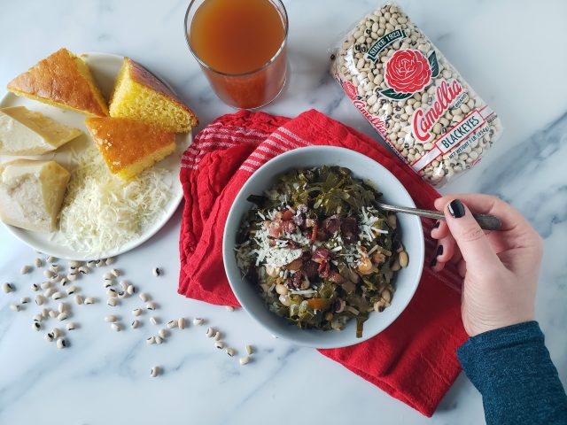 Potlikker Greens with Blackeye Peas