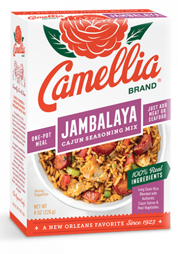 a box of camellia brand jambalaya cajun seasoning