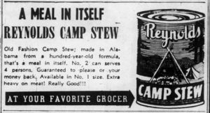 in 1949 the first canned camp stew made its way to market