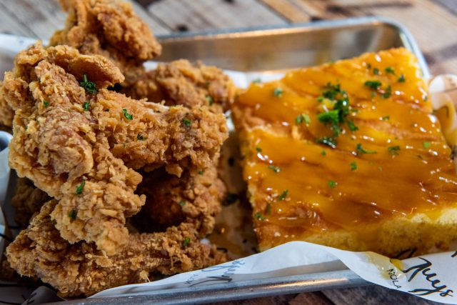 Fried chicken and cornbread