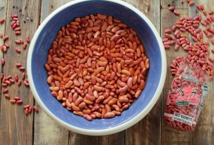 beans soaking in a bowl