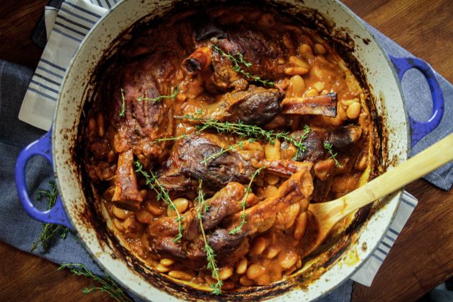 Lamb Shanks with Garlic & Butter Beans