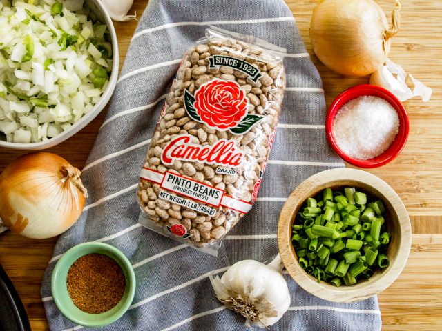 Mise en place pinto beans